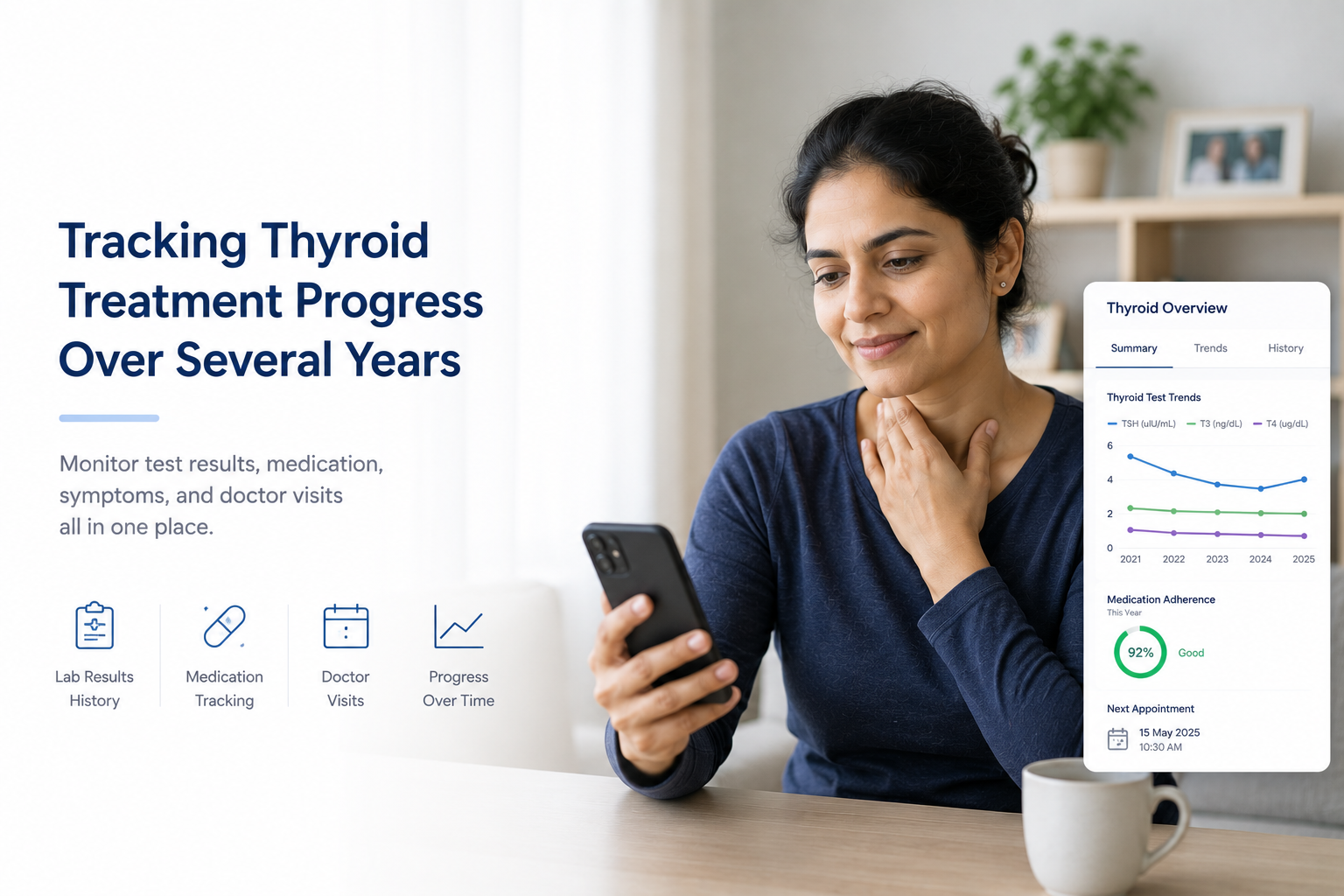 Tracking Thyroid Treatment Progress Over Several Years