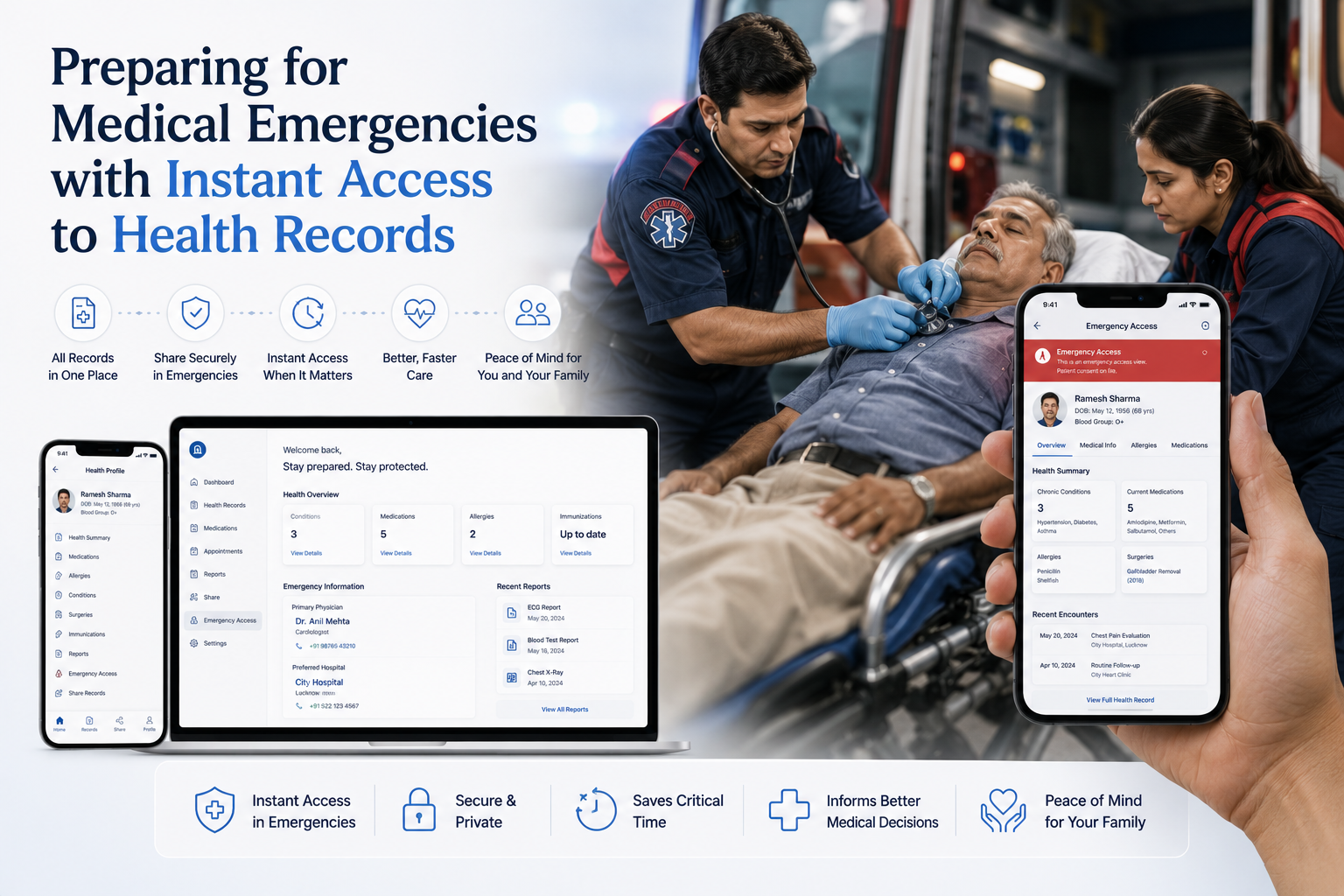 Preparing for Medical Emergencies with Instant Access to Health Records