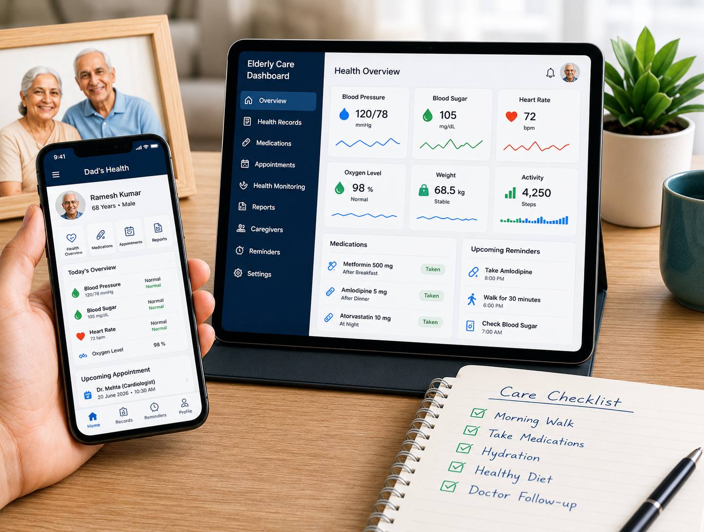 Supporting Elderly Care Through Digital Health Management Platforms